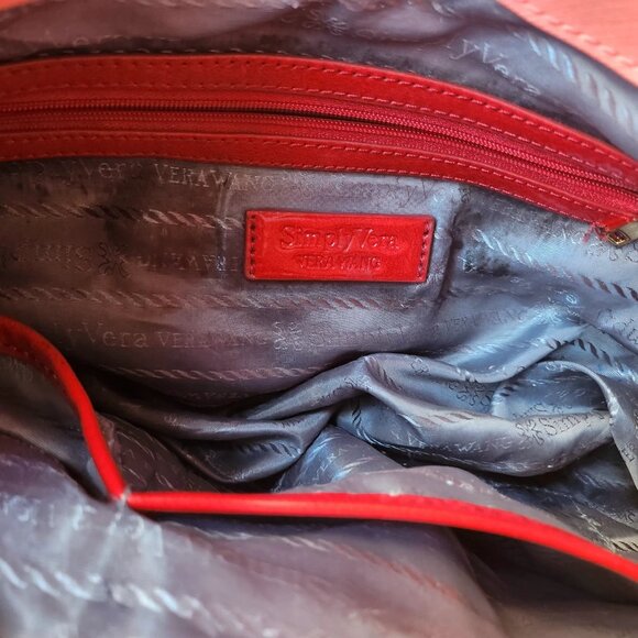 Stunning Peach/Red Accessorized Handbag - Picture 7 of 8